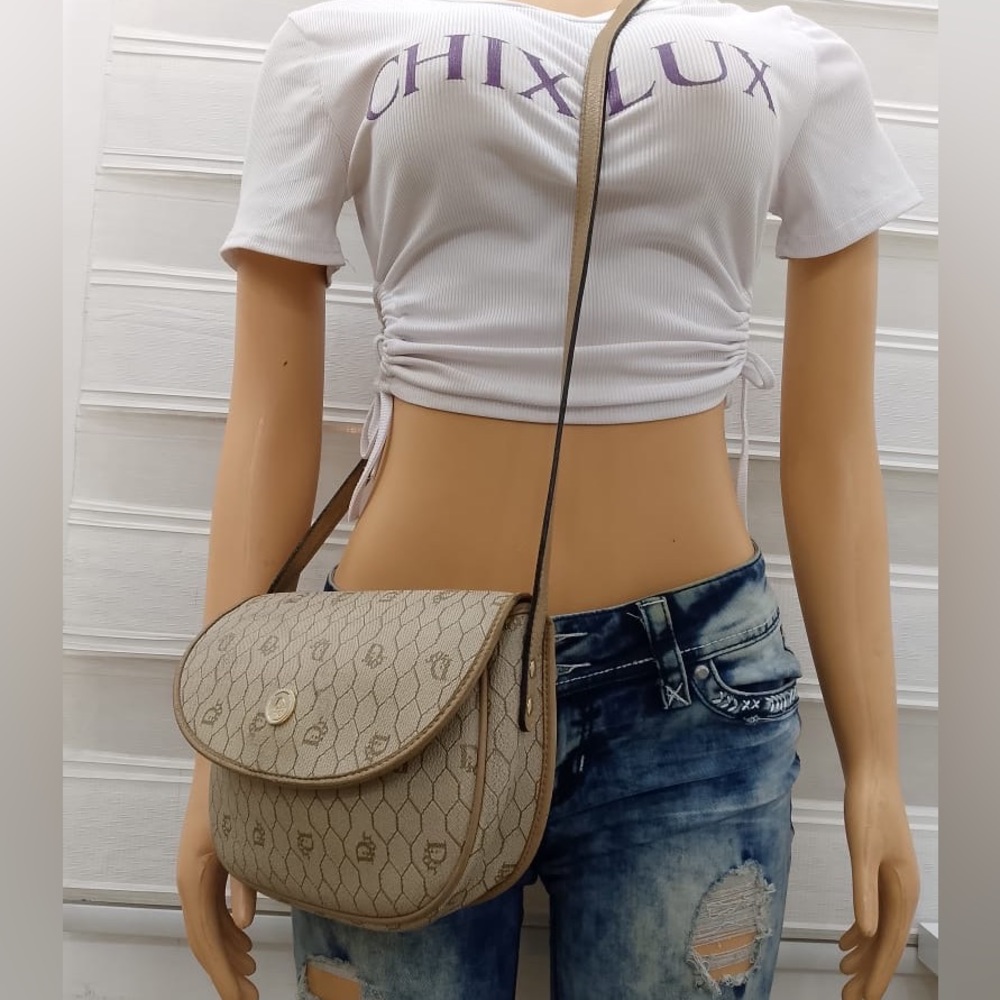 Vintage Dior canvas crossbody bag